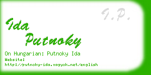 ida putnoky business card